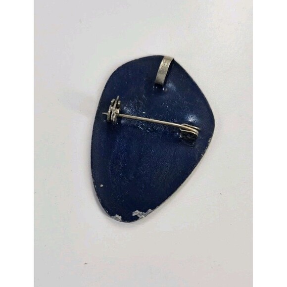 Vintage Sterling Silver Enamel Tulip Flowers Made In Israel Brooch Pin Pendant - Picture 4 of 13